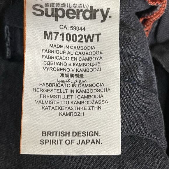 Superdry Short Mens 30 Blue Tyler 03 Cut Off Raw Hem Slim Fit Stretch‎ Denim - Picture 11 of 15